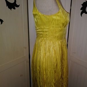 Milly silk sleeveless yellow dress
